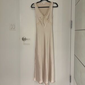 Elodie Cream satin Dress